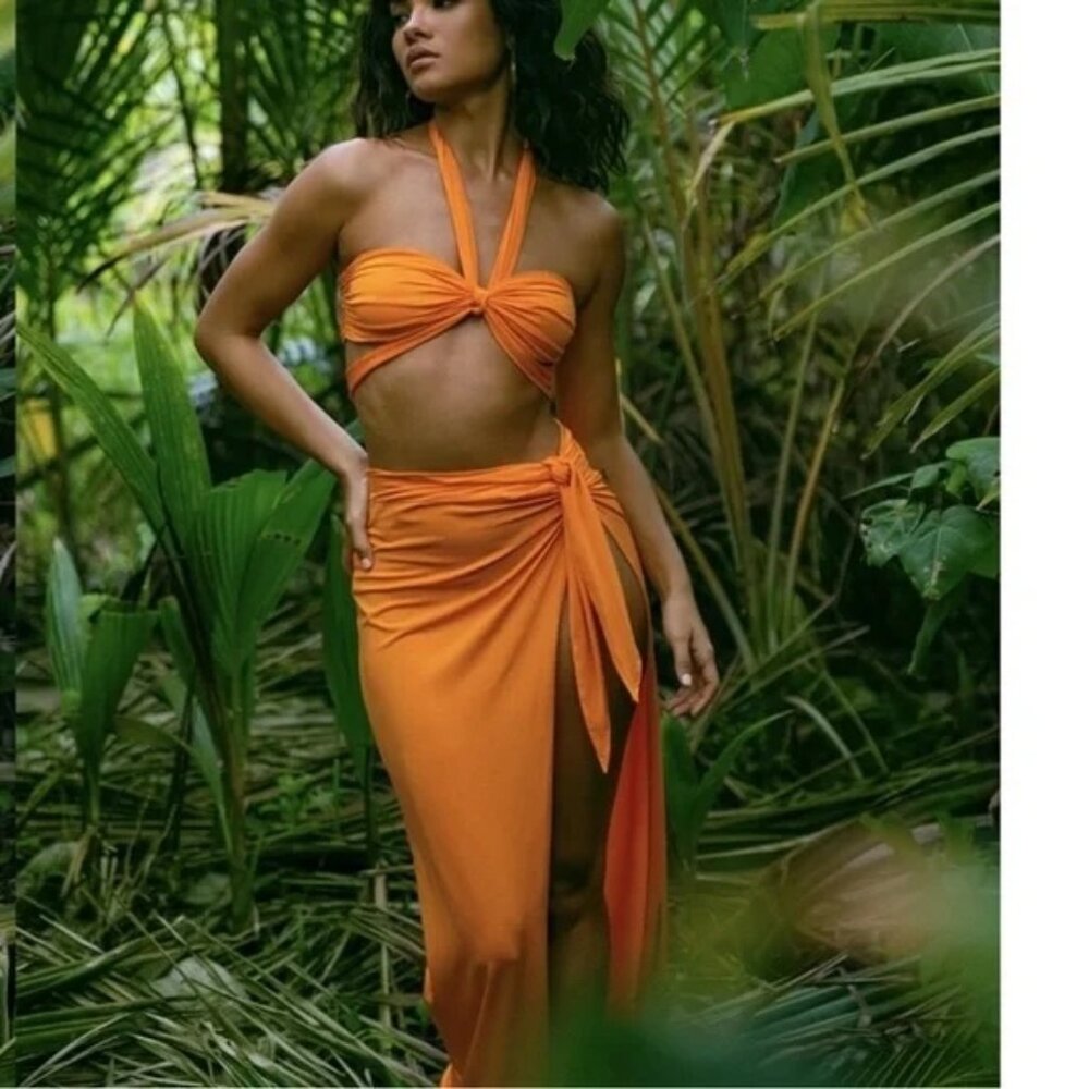 BNWT Rat & Boa Orange Skirt Set (Oriana Skirt & Zeta Top) SZ XS